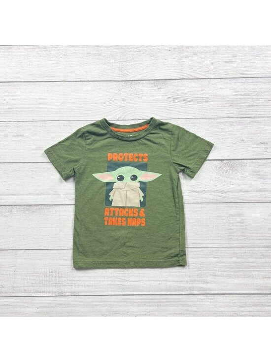 Star Wars Other - Star Wars Toddler T-Shirt Baby Yoda Green Tee Protects Attacks Takes Naps 4T